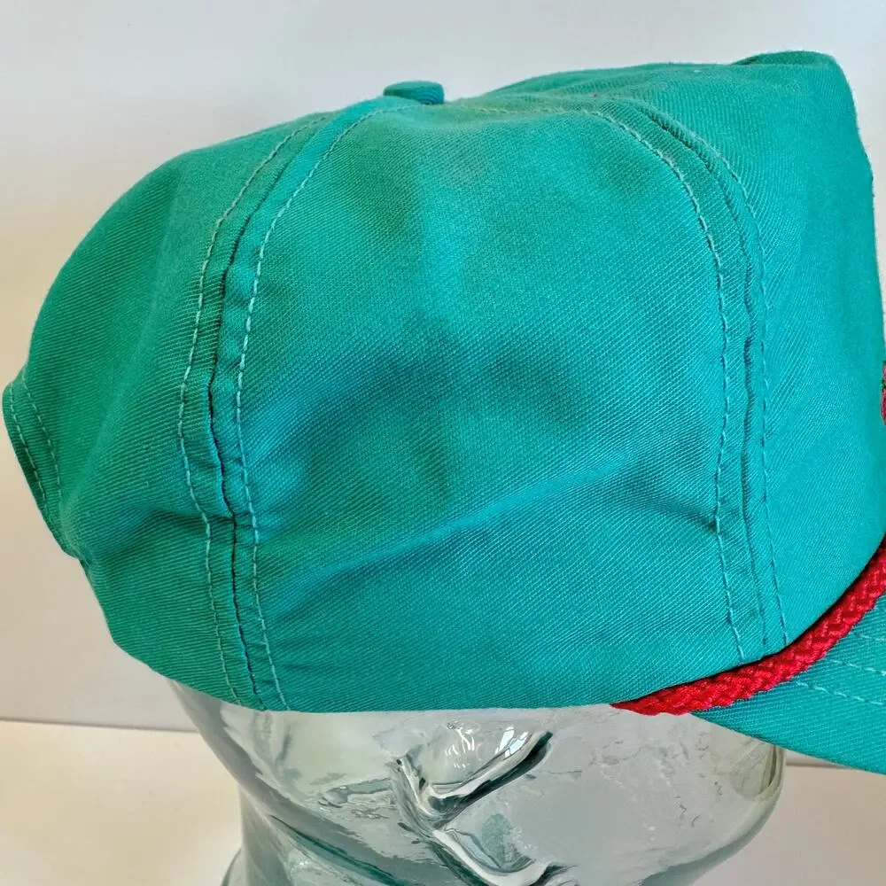 Ray Steven's Vintage 80s 90s turquoise snap back trucker hat‎ one size